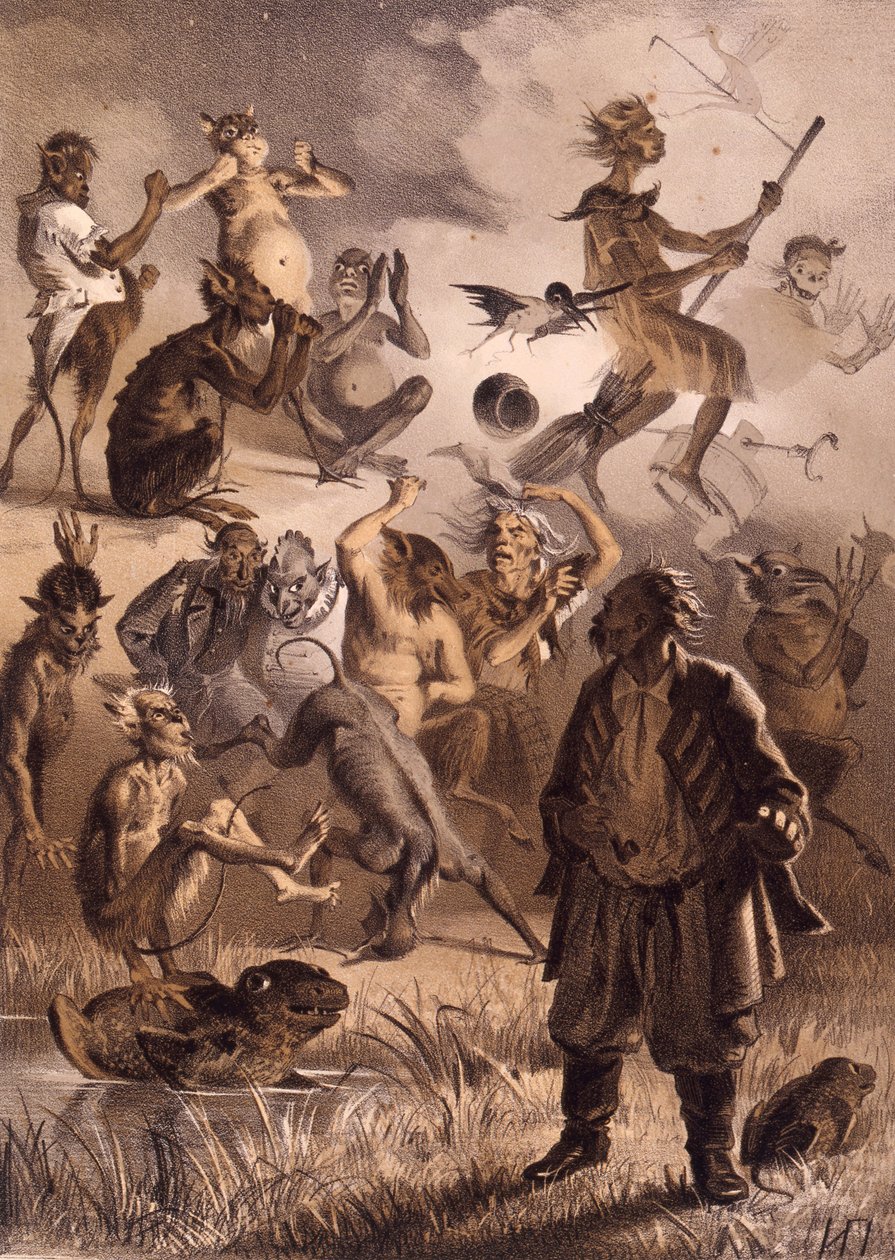 Ilustrace k pohádce Ztracený dopis z večerů na farmě u Dikanky od Nikolaje Gogola, od Illarion Mikhailovich Pryanishnikov