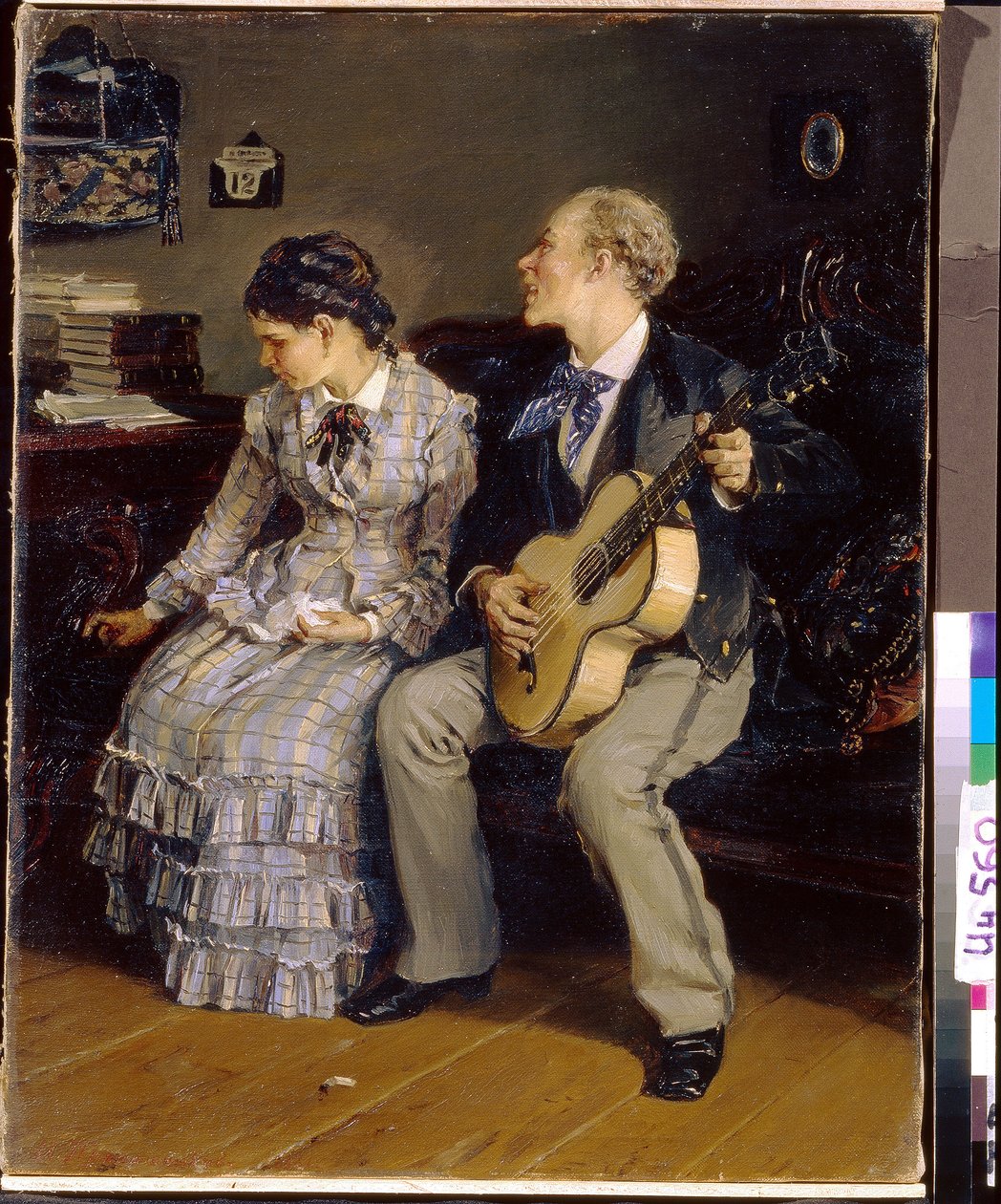Nelítostná romantika. (Nelítostná romance). Obraz Ilarion Michajlovič Pryanishnikov (1840-1894), olej na plátně od Illarion Mikhailovich Pryanishnikov