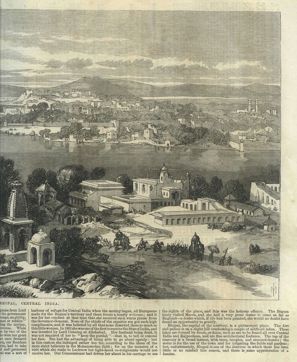 Bhópál, střední Indie od Illustrated London News