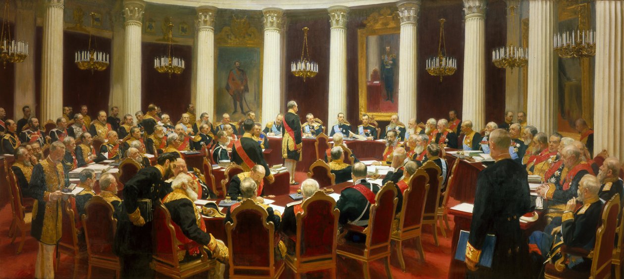 Slavnostní zasedání Státní rady 7. května 1901 u příležitosti stého výročí jejího založení od Ilya Efimovich Repin