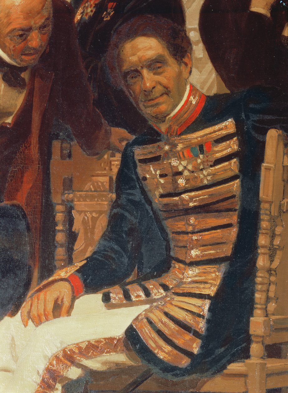 Hrabě Aleksei Lvov (1798-1870), ze Slovanských skladatelů, 90. léta 19. století (detail) od Ilya Efimovich Repin