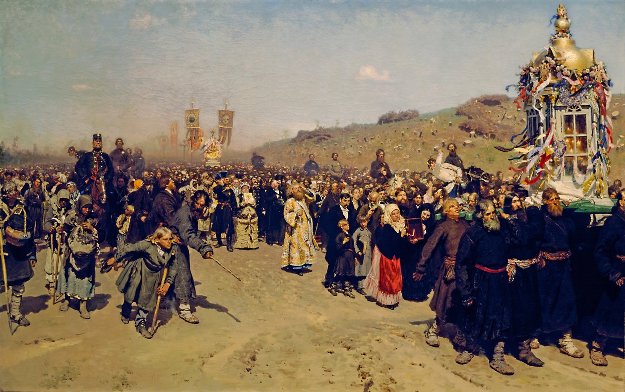 Náboženský průvod v Kurské gubernii od Ilya Efimovich Repin