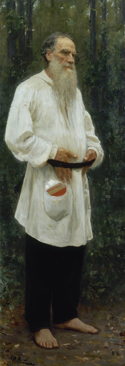 Leo Tolstoj Bosý od Ilya Efimovich Repin