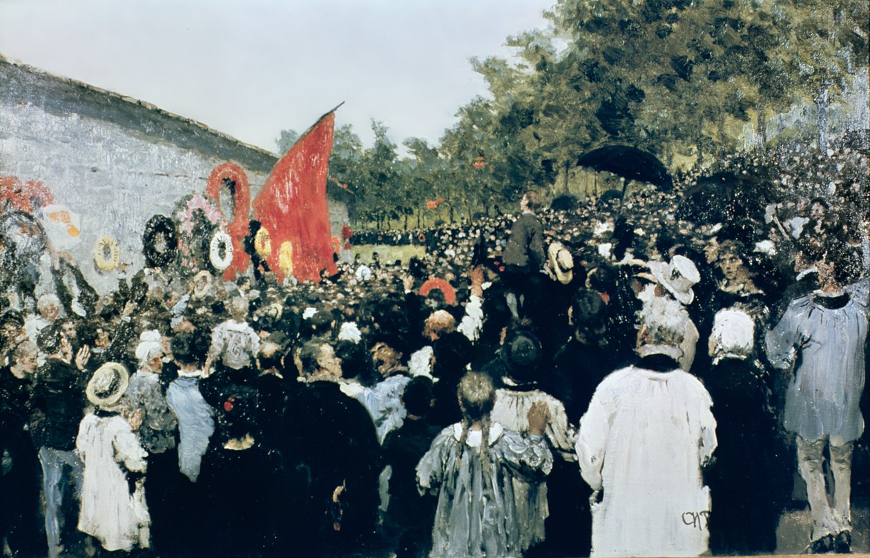Setkání na Mur des Federes - Pere Lachaise, 1883 od Ilya Efimovich Repin