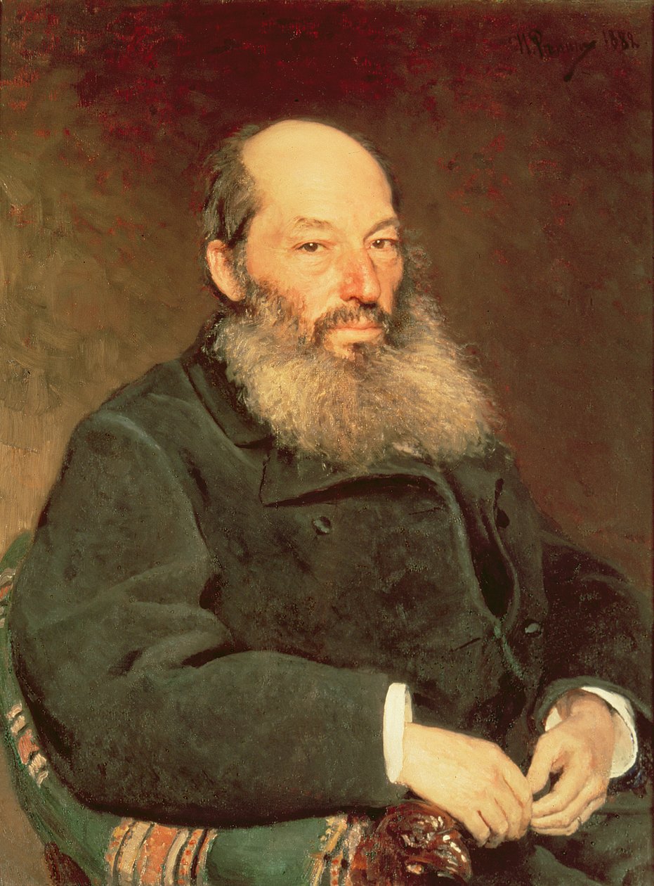 Portrét Afanasy Fet (1820-92), 1882 od Ilya Efimovich Repin