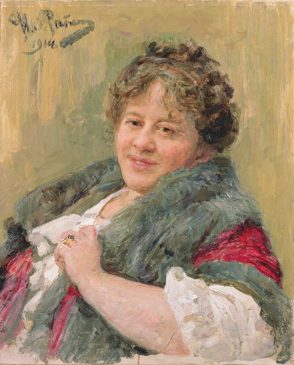 Portrét Tatiany Olgy Shchepkina-Kupernik (1874-1952) 1914 od Ilya Efimovich Repin
