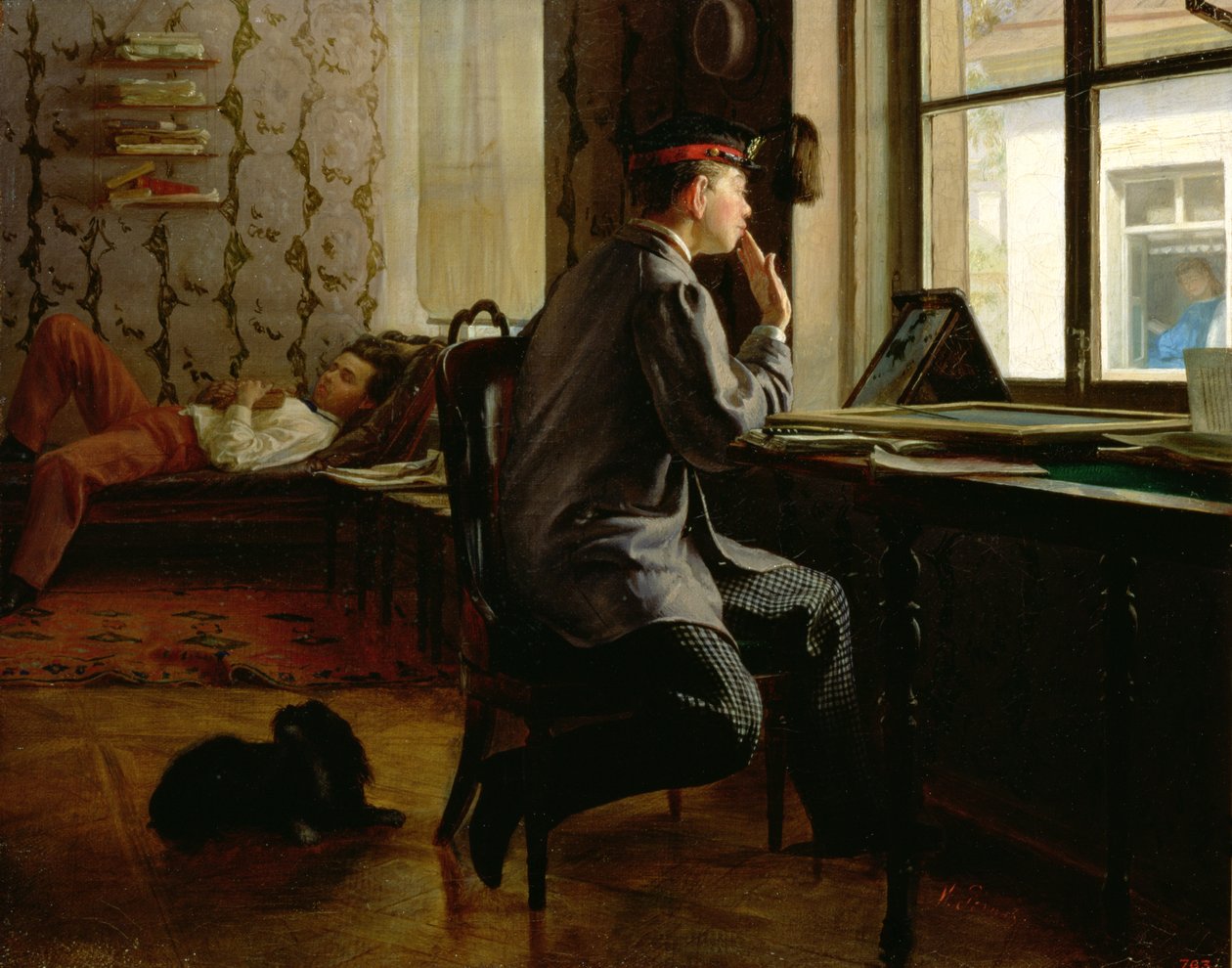 Příprava na zkoušky, 1864 od Ilya Efimovich Repin
