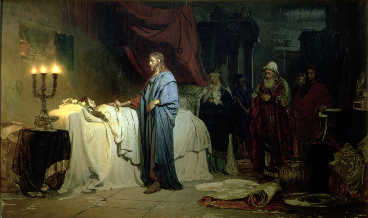 Vzkříšení Jairovy dcery, 1871 od Ilya Efimovich Repin