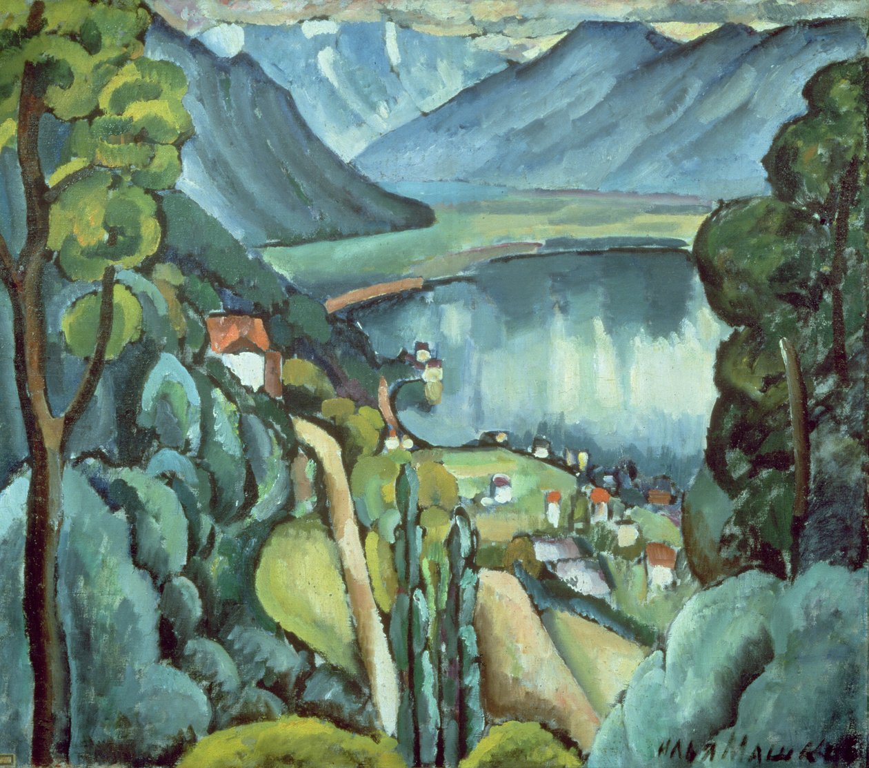 Ženevské jezero, 1914 od Ilya Ivanovich Mashkov