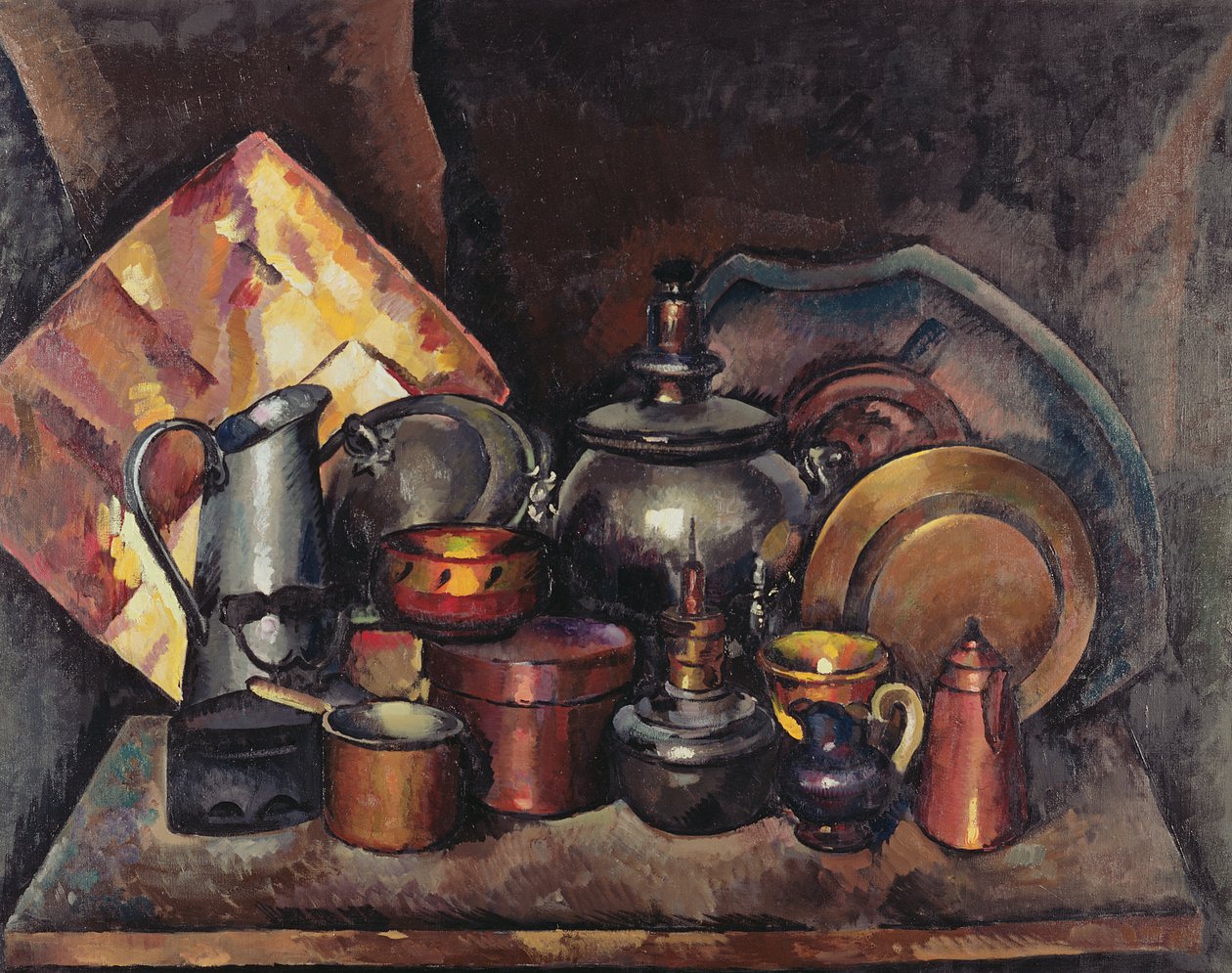Zátiší se Samovarem, 1920 od Ilya Ivanovich Mashkov