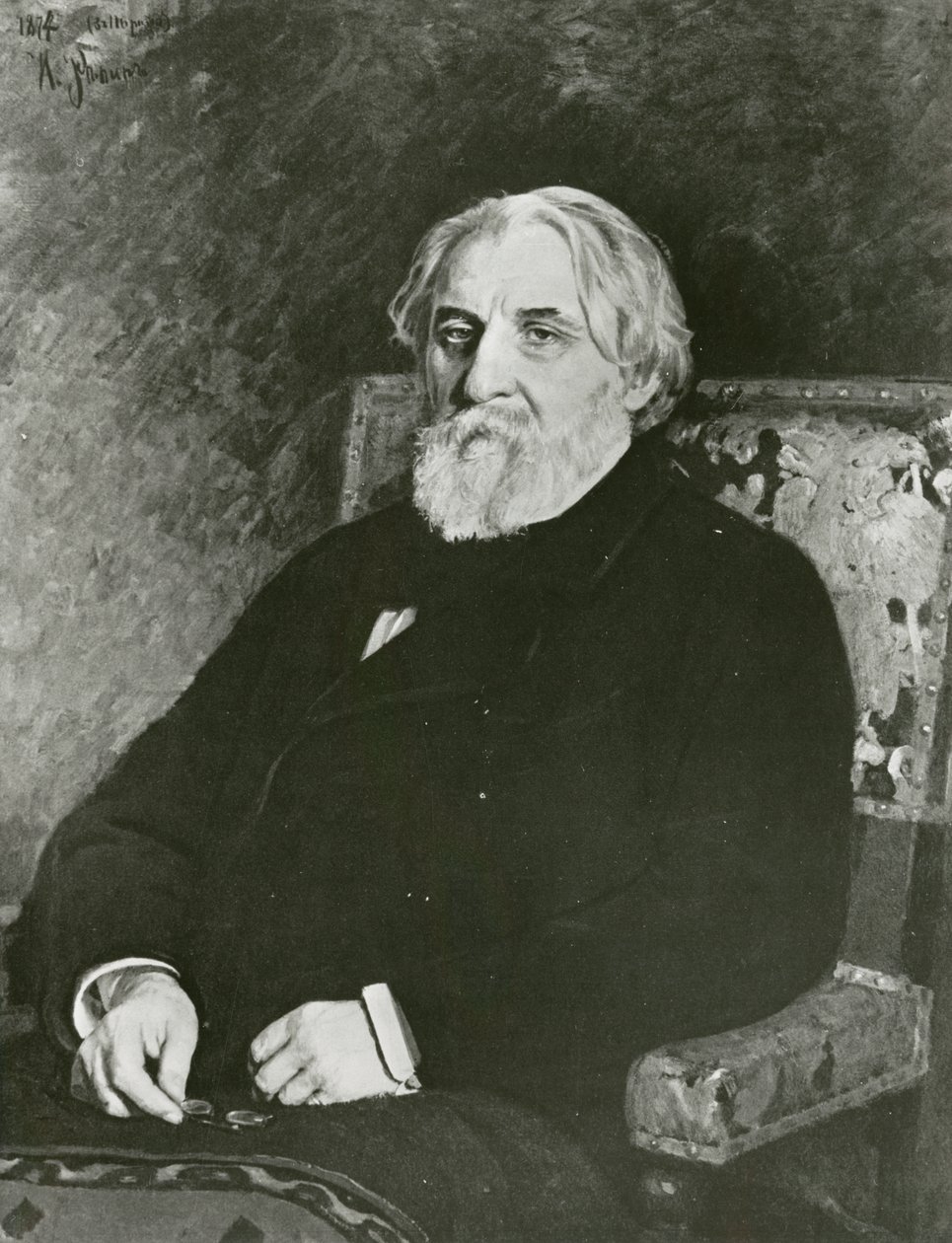 Portrét Ivana Turgeněva od Ilya Efimovich (after) Repin
