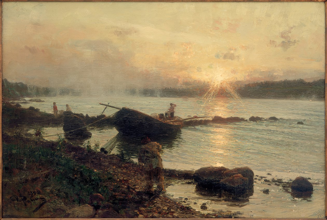 Na západní Dvině. východ slunce od Ilya Efimovich Repin