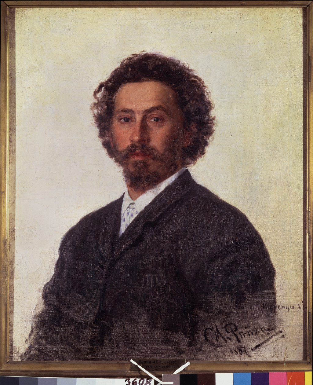 Autoportrét. Obraz Ilja Jefimovič Repin (Ilia Repin) (1844-1930), olej na plátně od Ilya Efimovich Repin