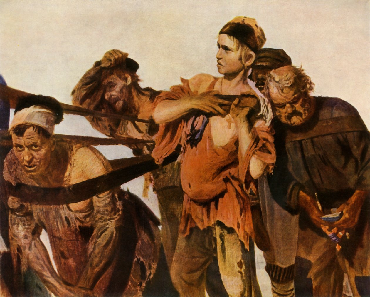 „Detail Burlaků na Volze“, 1870-1873, 1965. od Ilya Efimovich Repin
