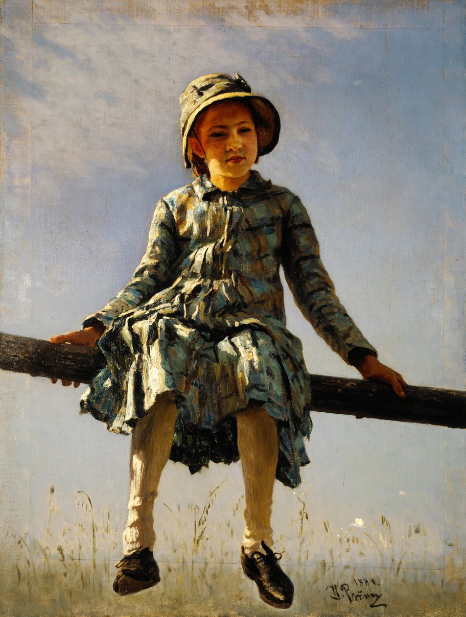 Vážka. Portrét dcery malířů, 1884 od Ilya Efimovich Repin