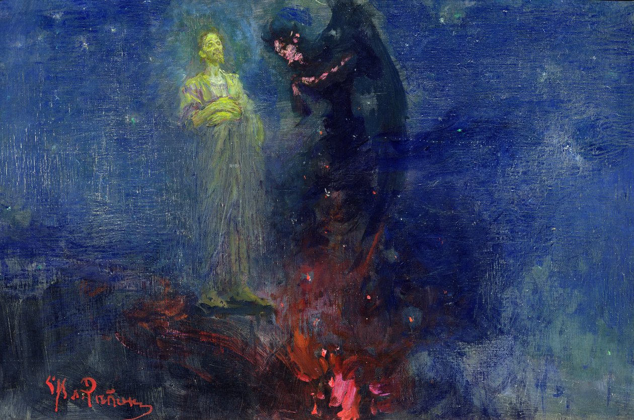Dostaň tě odtud, Satane! od Ilya Efimovich Repin