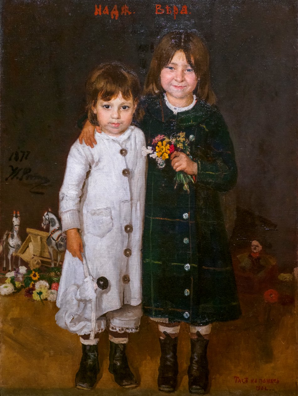 NADIA A VERA REPINE od Ilya Efimovich Repin