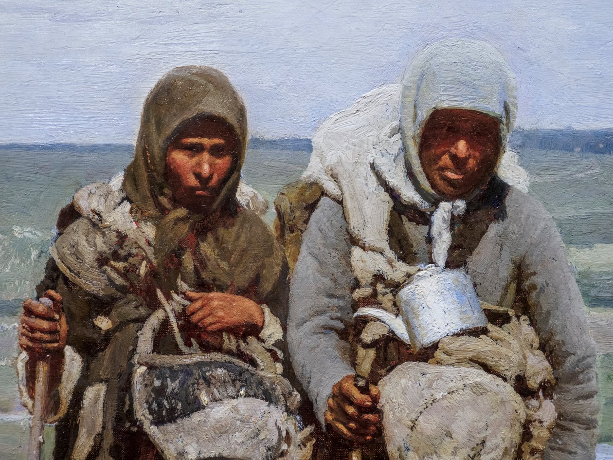 ZBOŽNÉ ŽENY NA POUTI (detail) od Ilya Efimovich Repin