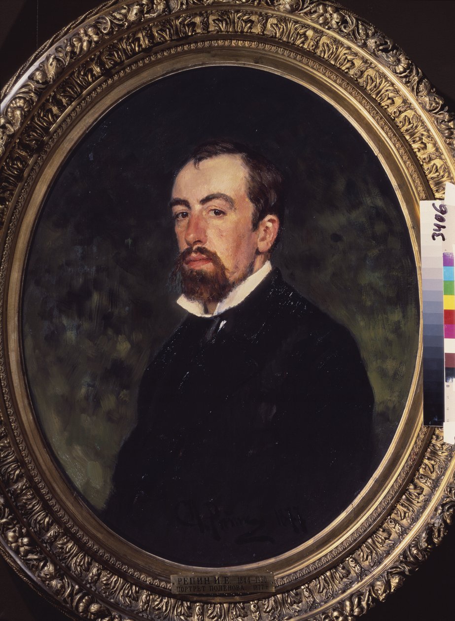 Portrét umělce Vasilije Polenova (1844-1927). Obraz Ilja Jefimovič Repin (Ilia Repin) (1844-1930), olej na plátně od Ilya Efimovich Repin