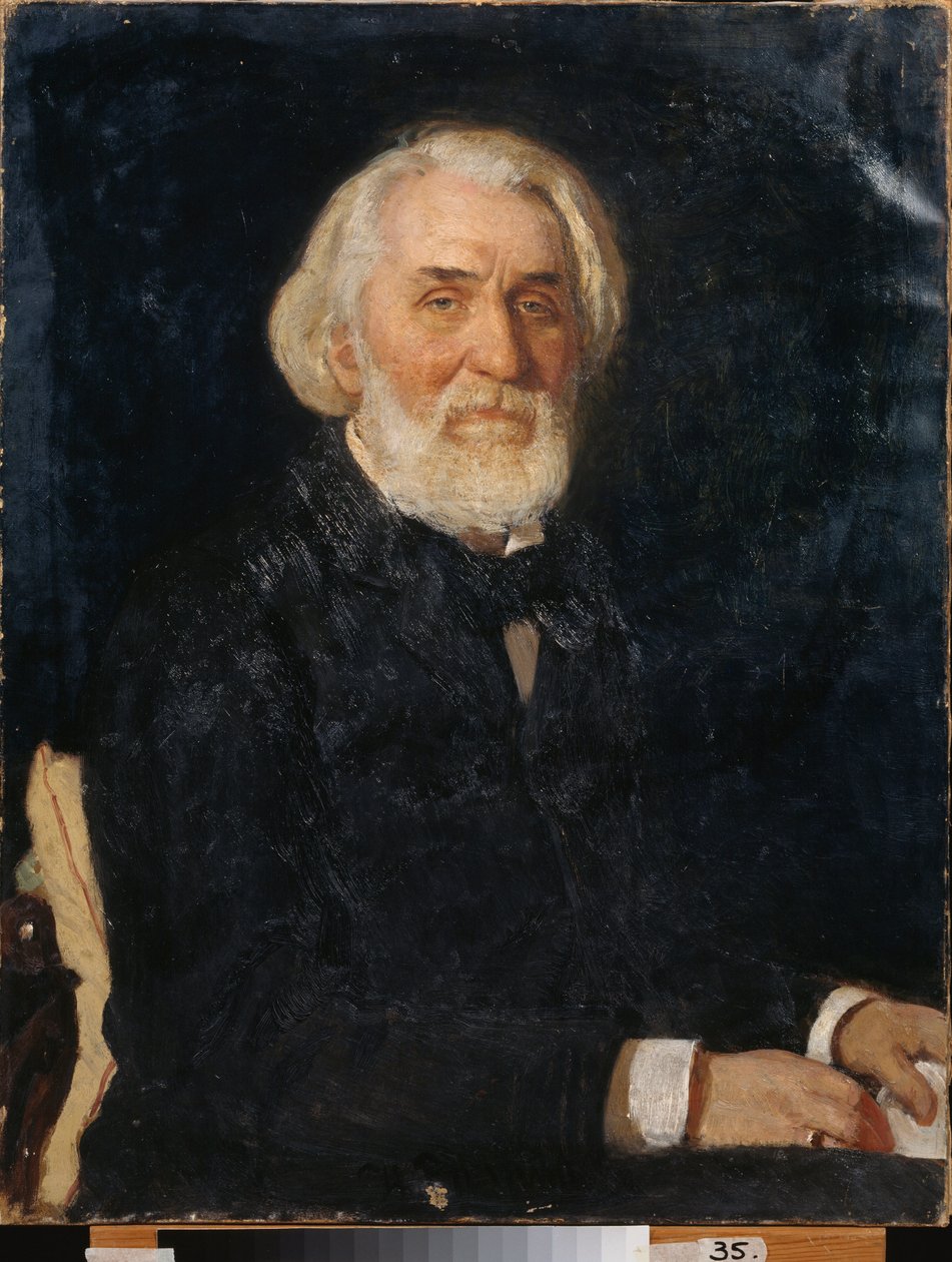 Portrét spisovatele Ivana Sergejeviče Turgeněva (Turgenev od Ilya Efimovich Repin