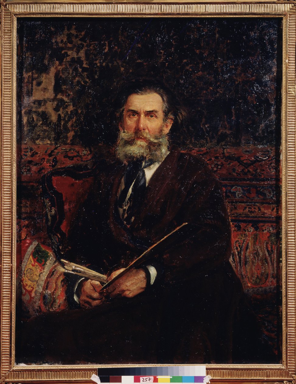 Portrait du peintre Alexey Bogolyubov (Bogolyubov y Bogolyubov) (1824-1896). Peinture de Ilya Yefimovich Repin (Ilya Repine) (1844-1930), huile sir toile od Ilya Efimovich Repin