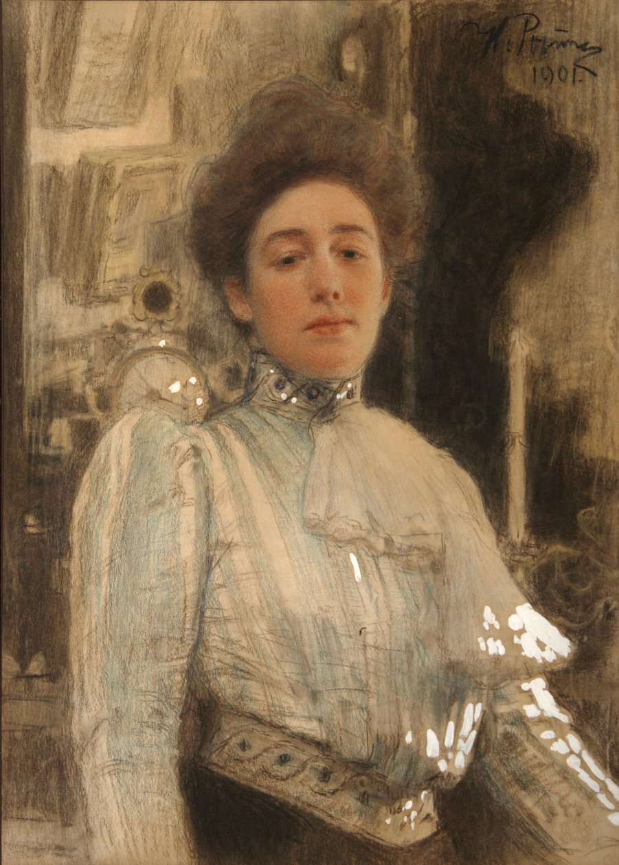 Portrét Alexandry Pavlovny Botkiny 1867-1959, 1901 od Ilya Efimovich Repin