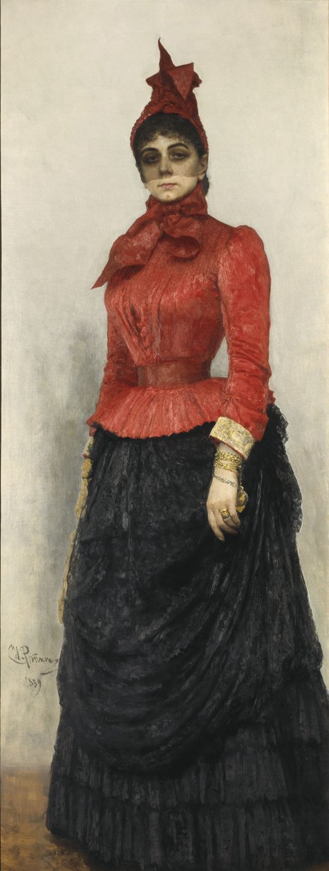 Portrét baronky Varvary Ikskul von Hildenbandt 1850-1928, 1889 od Ilya Efimovich Repin