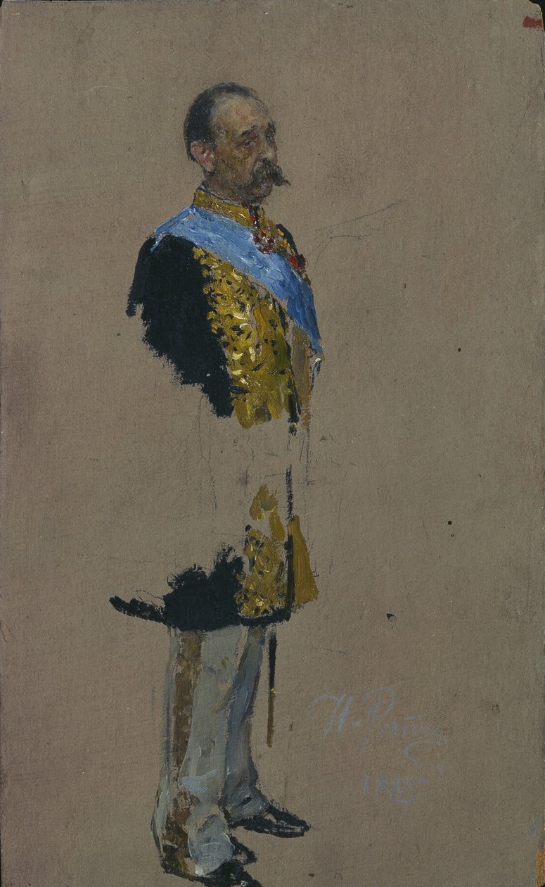Portrét hraběte Dmitrije Andrejeviče Tolstého 1823-1889, 1885 od Ilya Efimovich Repin