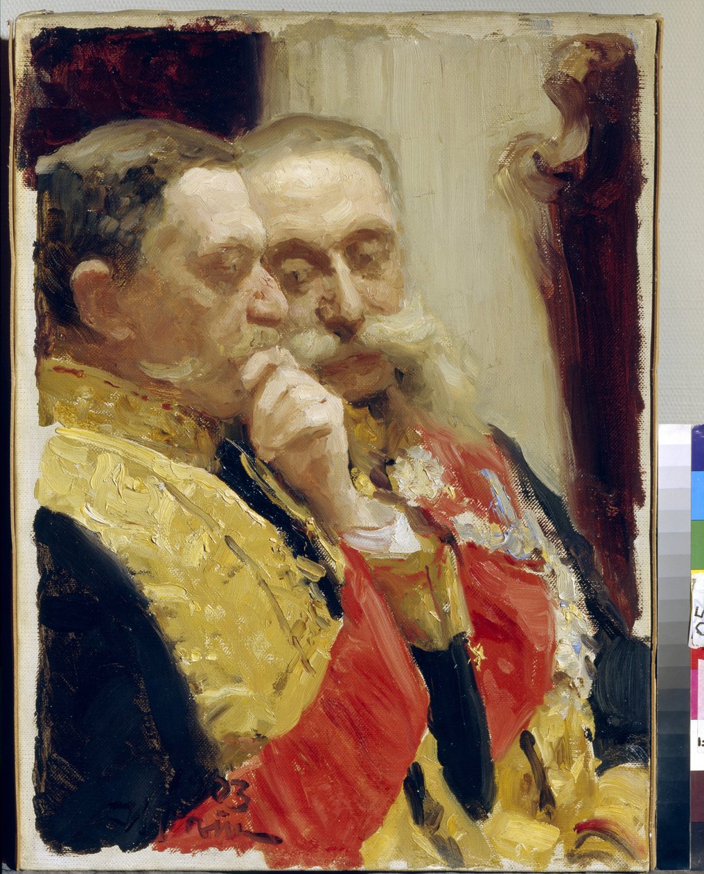 Portrét členů Státní rady I. Goremykina a N. Gerarda od Ilya Efimovich Repin