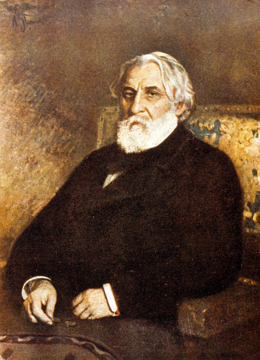 Portrét Ivana Sergejeviče Turgeněva (1818-83) (olej na plátně) od Ilya Efimovich Repin
