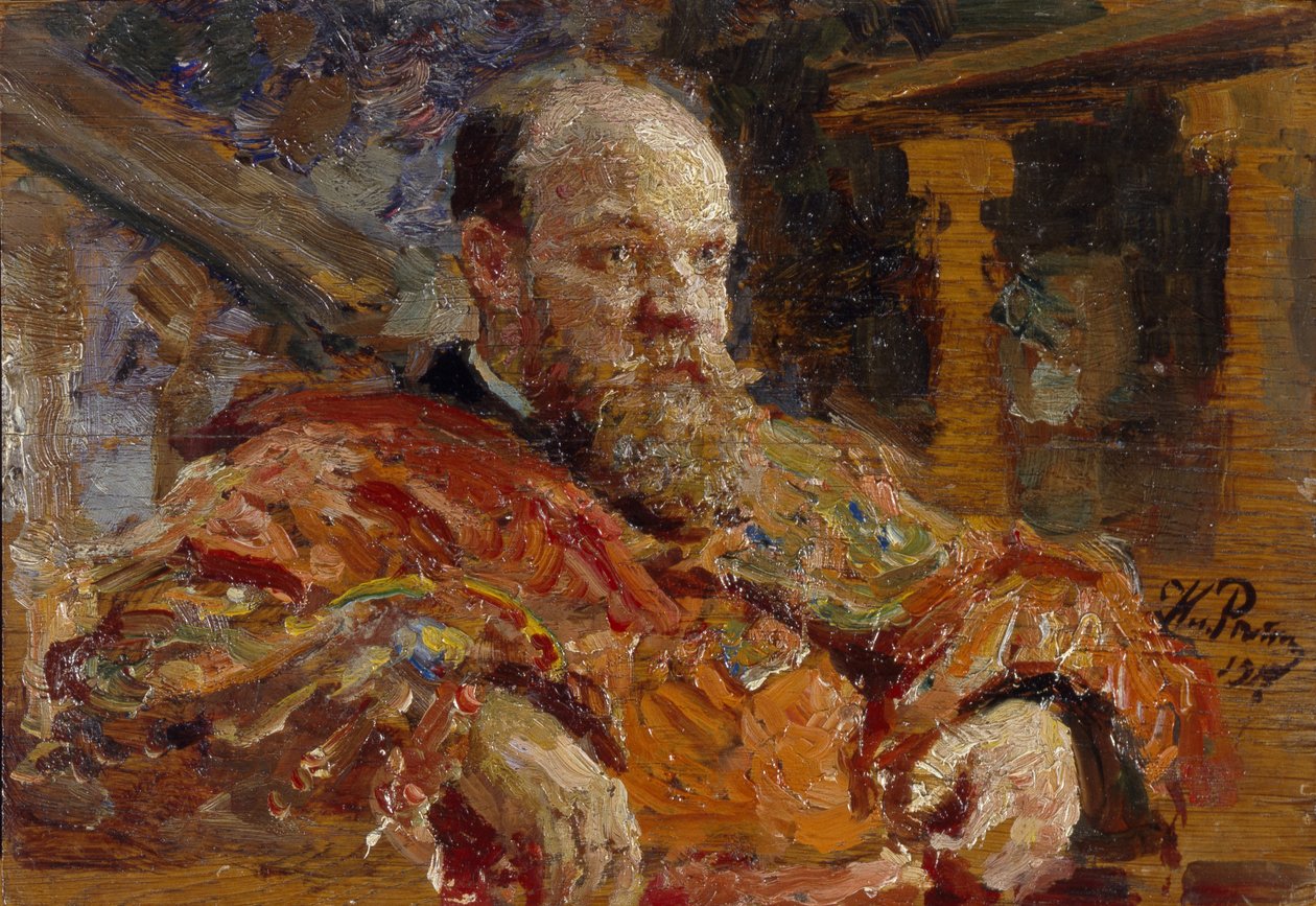 Portrét Pavla Viktoroviče Delarova 1851-1913, 1910 od Ilya Efimovich Repin