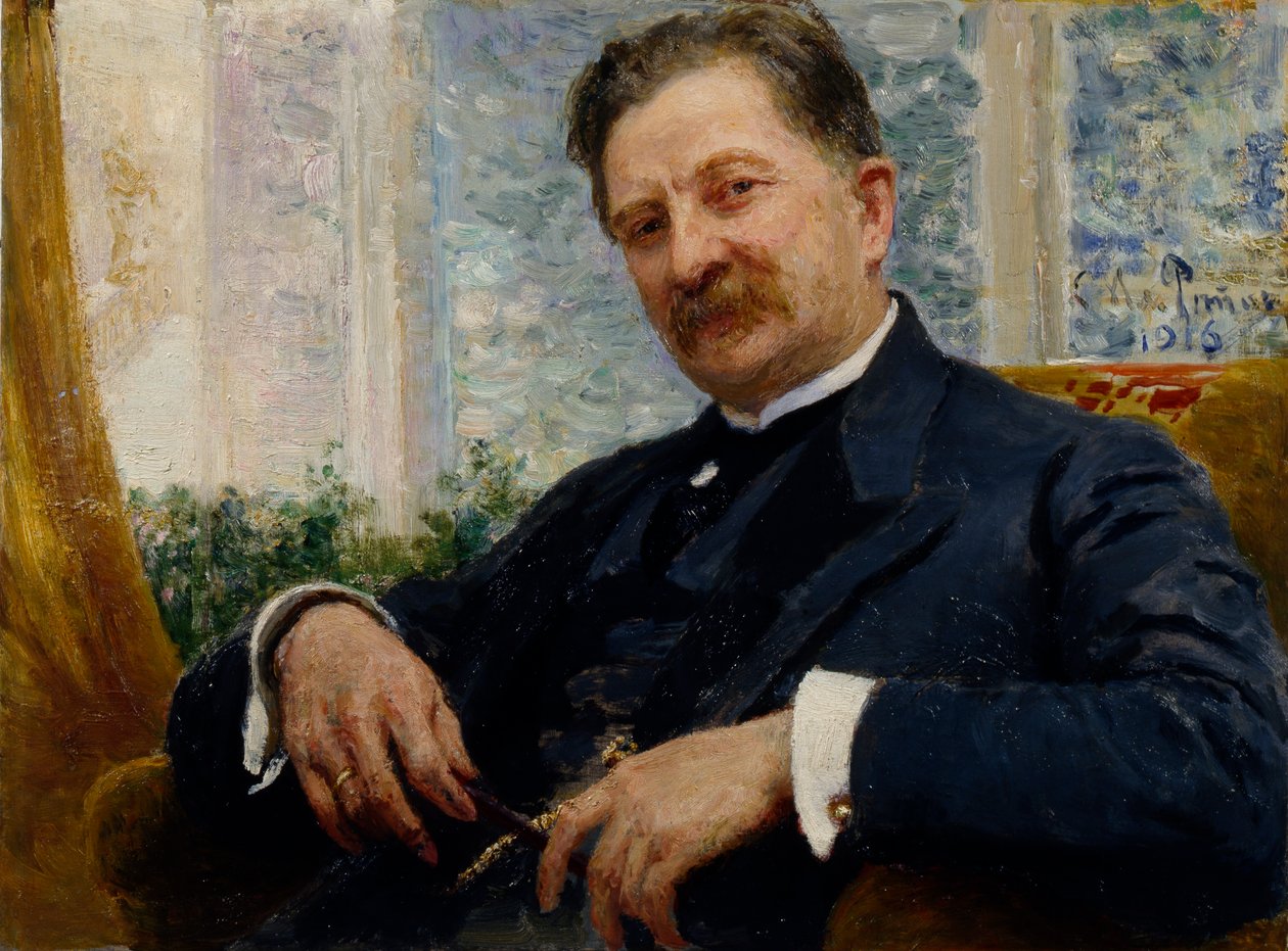 Portrét Y.M. Vengerov, 1916 od Ilya Efimovich Repin