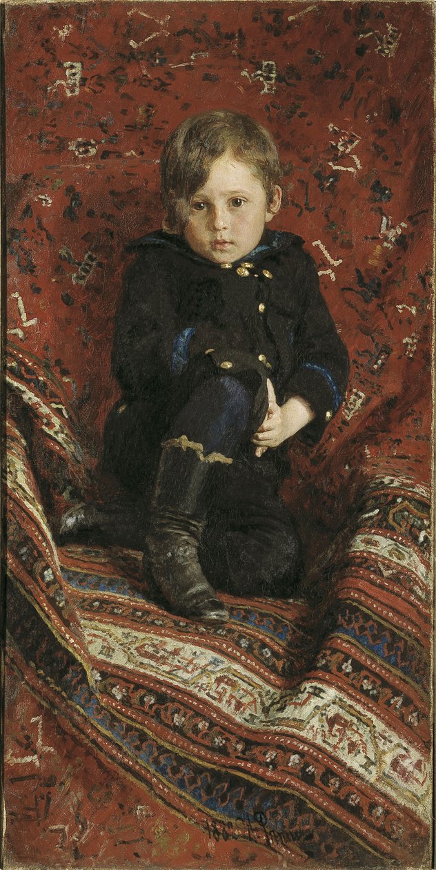 Portrét Yuryho Repina, syna umělců, 1882 od Ilya Efimovich Repin