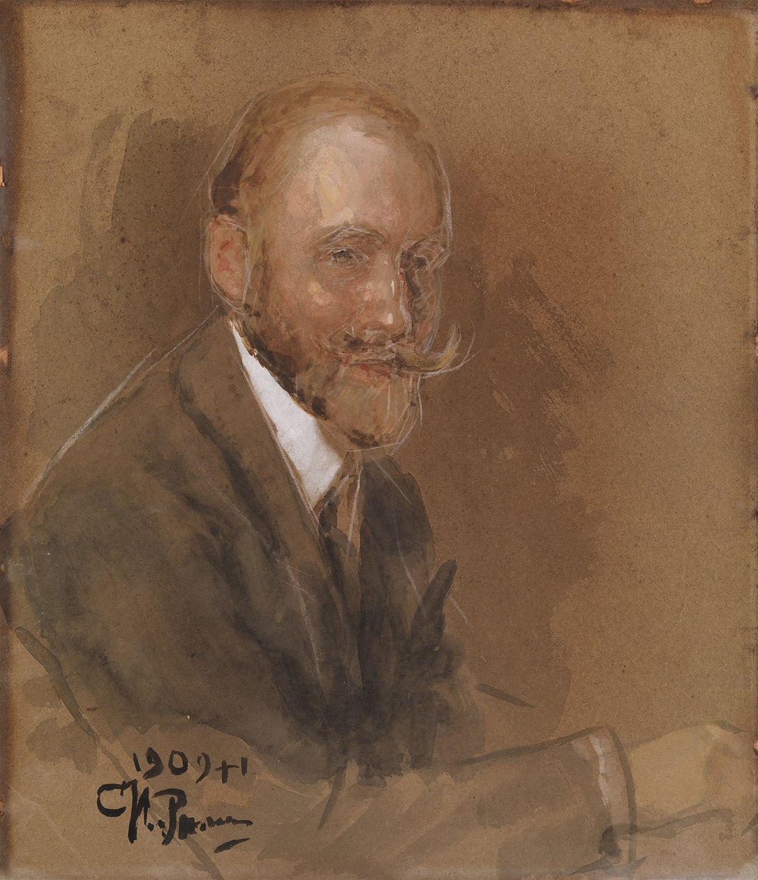 Portrét dramatika knížete Vladimíra Vladimiroviče Bariatinského 1874-1941 od Ilya Efimovich Repin