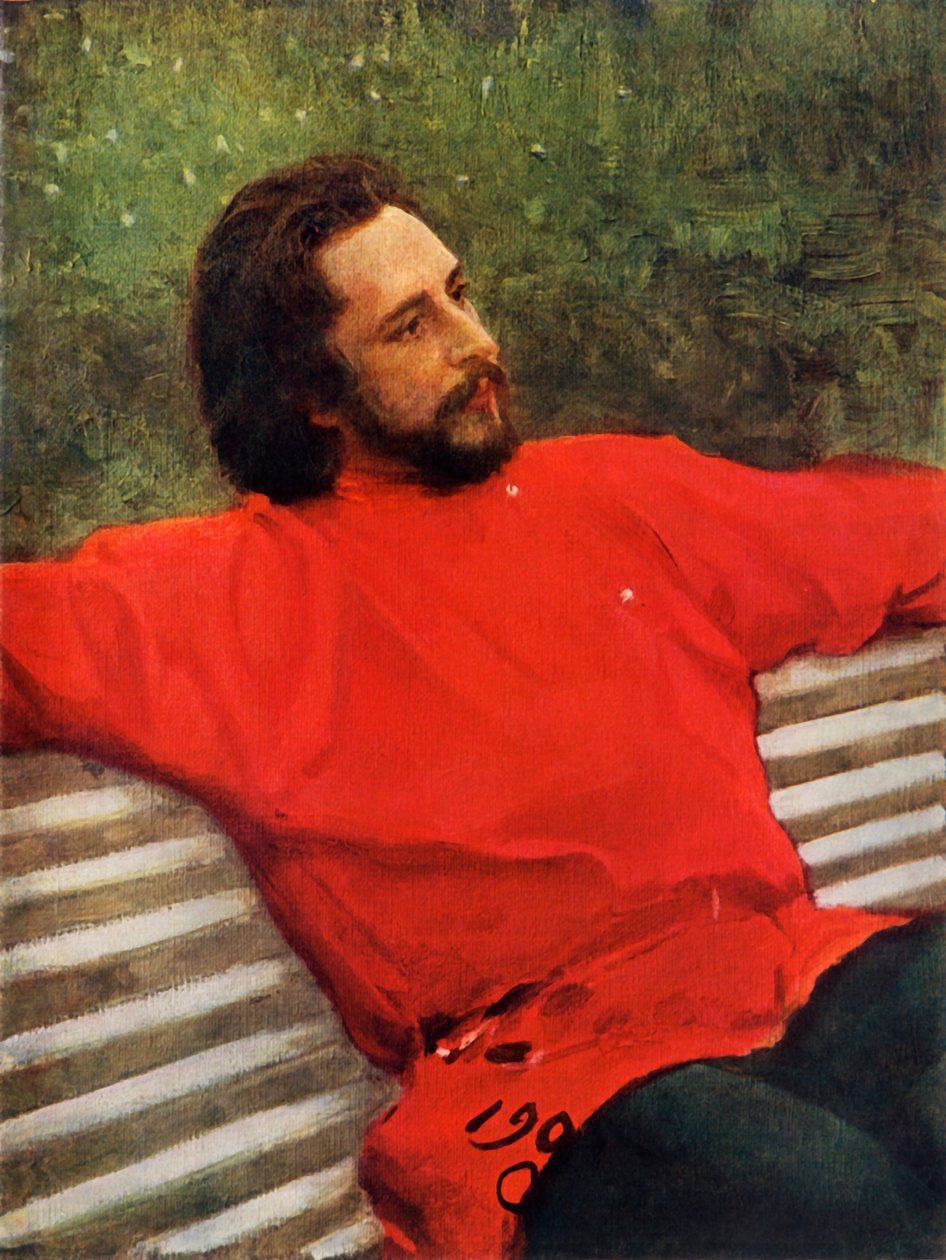 Portrét básníka Leonida Nikolajeviče Andreeva, 1905, 1965. od Ilya Efimovich Repin