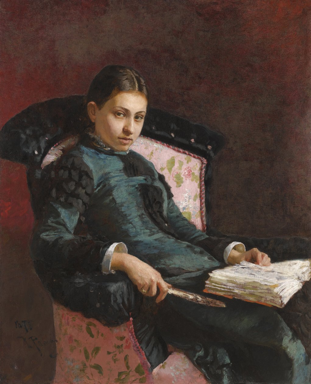 Portrét manželky umělců Vera Repina, 1878 od Ilya Efimovich Repin