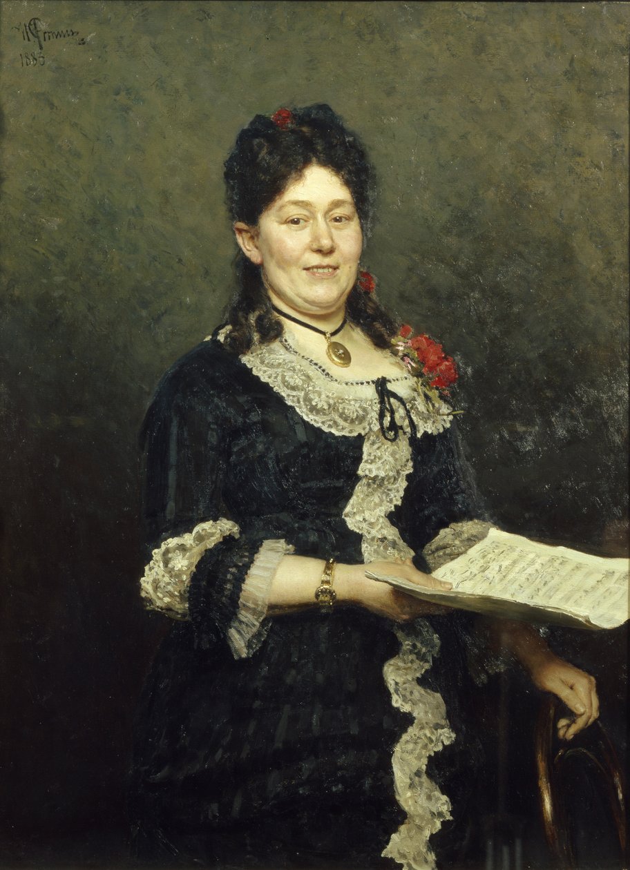 Portrét operní pěvkyně Alexandry Molasové 1845-1929, 1883 od Ilya Efimovich Repin