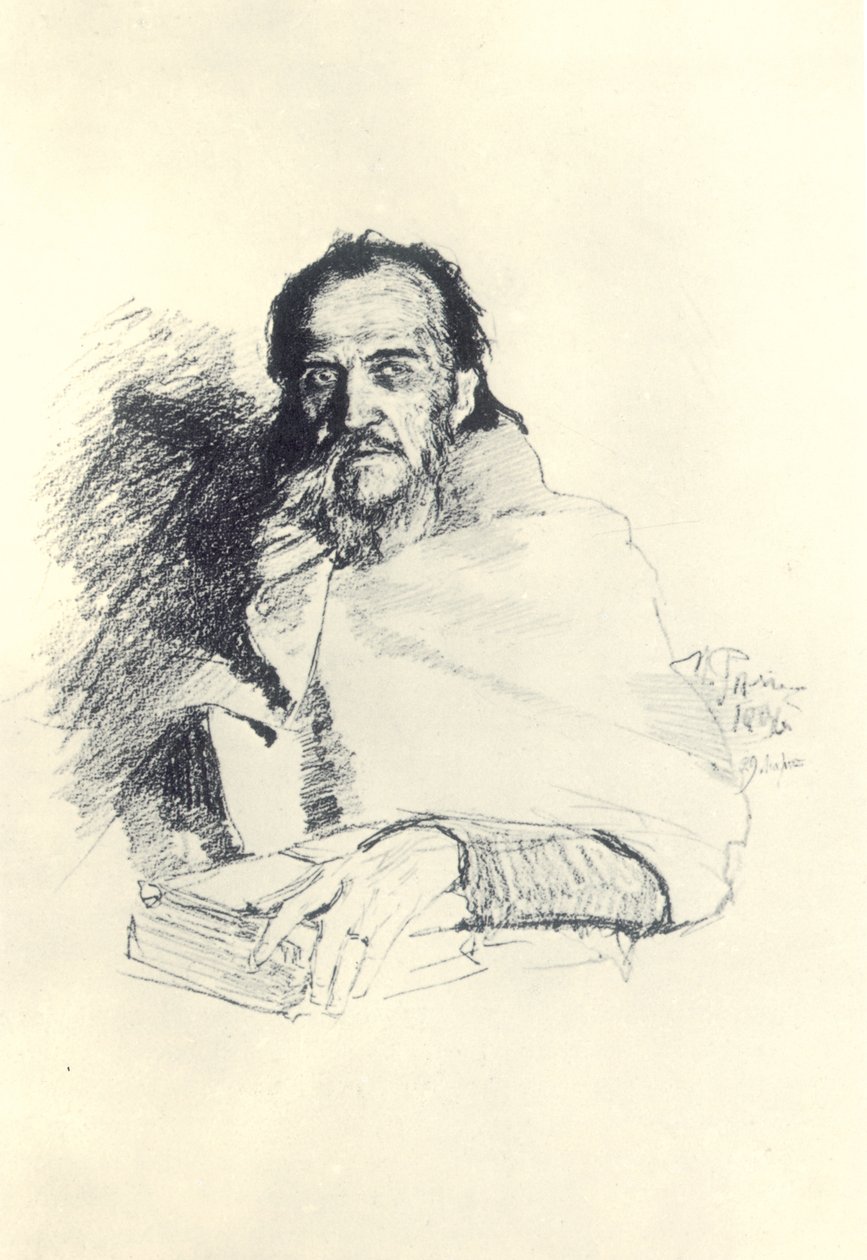 Portrét básníka Jakova Polonského 1820-1898, 1896 od Ilya Efimovich Repin