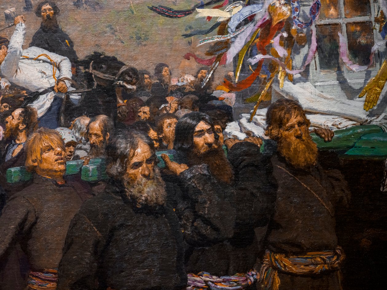 NÁBOŽENSKÝ PRŮVOD V PROVINCI KURSK (detail) od Ilya Efimovich Repin