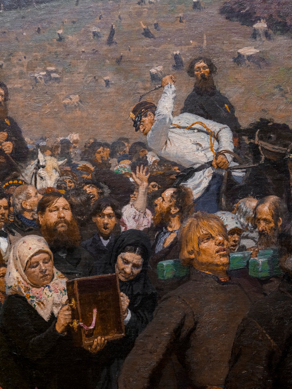 NÁBOŽENSKÝ PRŮVOD V PROVINCI KURSK (detail) od Ilya Efimovich Repin