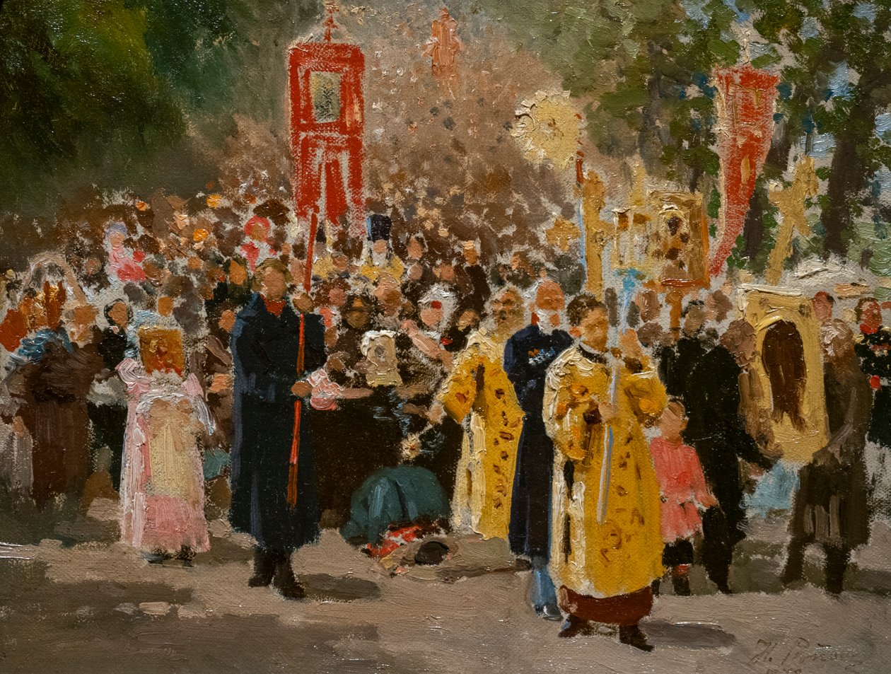 NÁBOŽENSKÝ PROCES V DUBOVÉM DŘEVĚ od Ilya Efimovich Repin