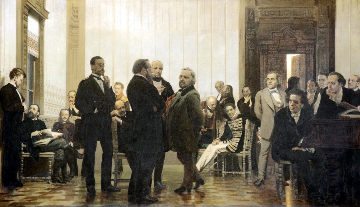 Slovanští skladatelé, 1871-1872 od Ilya Efimovich Repin