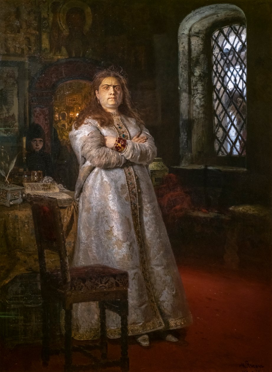 TSAREVNA SOFIA ALEXIEVNA V KLÁŠTĚ NOVODEVICHY od Ilya Efimovich Repin