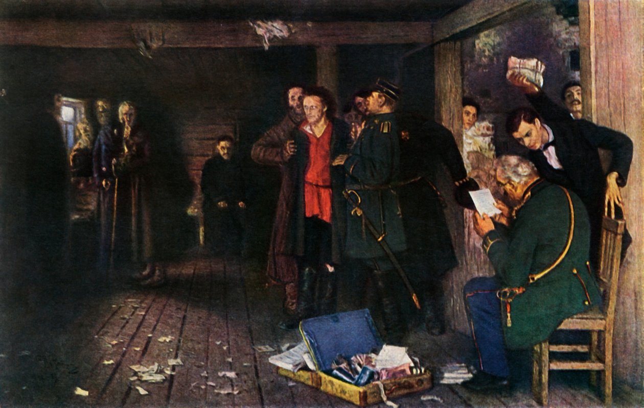 „Zatčení propagandisty“, 1880-1889, 1965. od Ilya Efimovich Repin