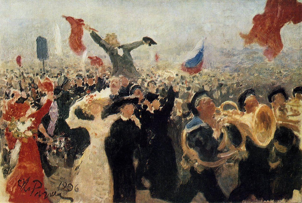 Demonstrace ze 17. října 1905, 1906 od Ilya Efimovich Repin