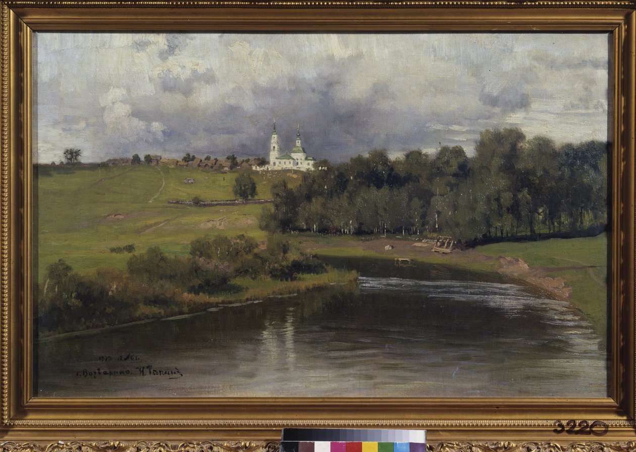 Pohled na vesnici Varvarino (Rusko). Obraz Ilja Repin (Ilia Repin) (1844-1930), olej na plátně od Ilya Efimovich Repin