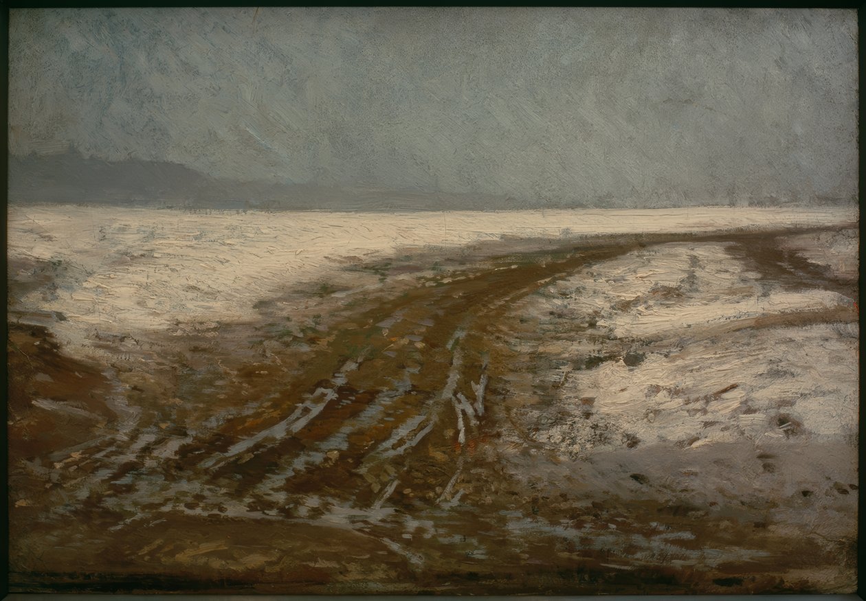 Cesta (silnice ve sněhu) od Ilya Efimovich Repin