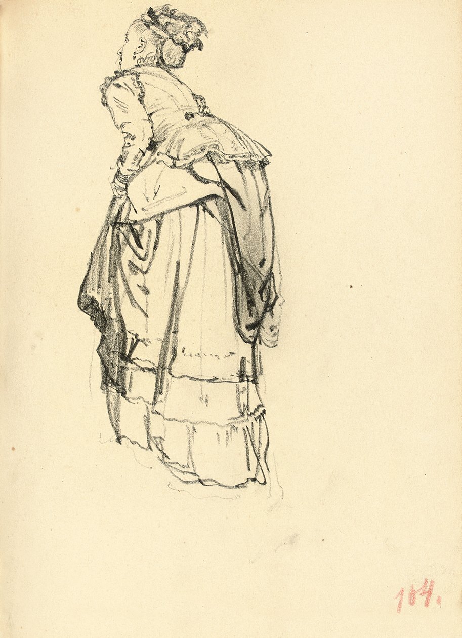 Žena v šatech zezadu, c. 1872-1875 od Ilya Efimovich Repin
