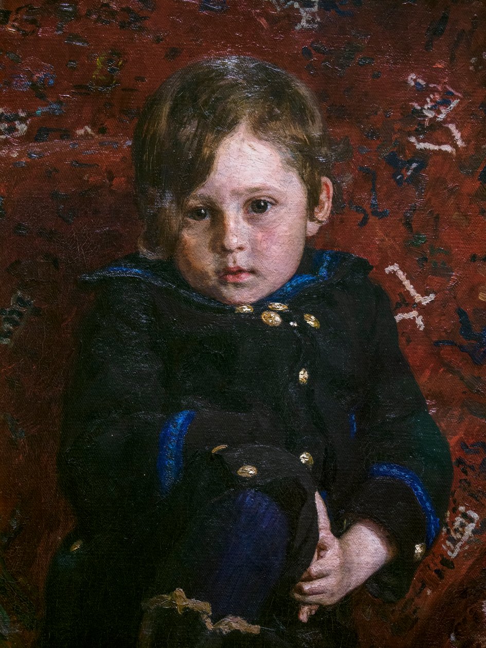 Yuri Repin jako dítě (detail) od Ilya Efimovich Repin