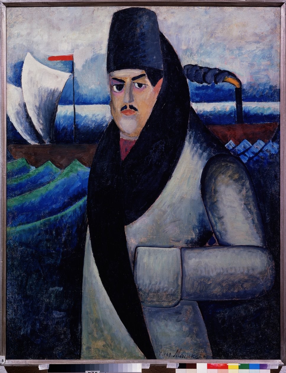 Autoportrét. Peinture de Ilja Ivanovič Mashkov (Ilja Machkov, Matchkov) (1881-1944), huile sir toile od Ilya Ivanovich Mashkov